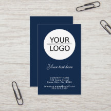 Fügen Sie Ihr Logo mit dem Blau des benutzerdefini