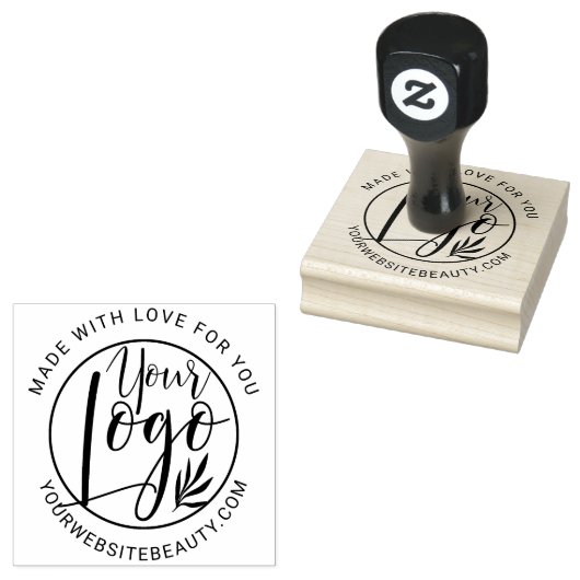 Fügen Sie Ihr Logo mit Liebe modern einfach gemach Gummistempel (Stempel)