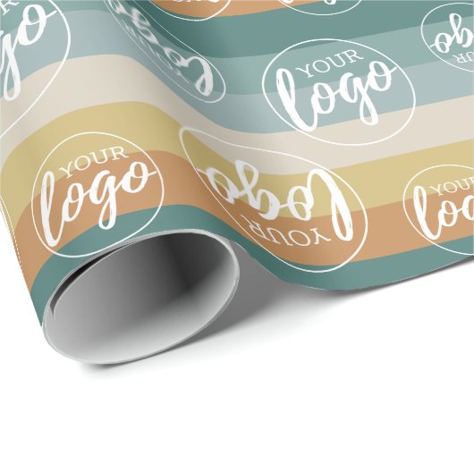 Fügen Sie Ihr Logo mit pastellfarbenen Sonnenschut Geschenkpapier (Rolleneckpunkt)