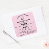 Fügen Sie Ihr Logo Modern Hütte Law Food Label Pin Quadratischer Aufkleber (Umschlag)