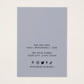 Fügen Sie Ihr Logo moderne, elegante Schmuckkarte (Rückseite)