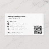 Fügen Sie Ihr Logo moderner professioneller QR-Cod Visitenkarte (Rückseite)