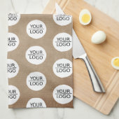 Fügen Sie Ihr Logo-Muster rustikale Unternehmen We Geschirrtuch (Viertel Falte)