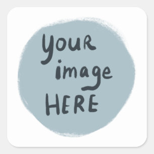Fügen Sie Ihr LOGO oder Bild CUSTOM Sheet hinzu Quadratischer Aufkleber