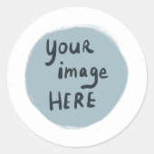 Fügen Sie Ihr LOGO oder Bild CUSTOM Sheet hinzu Runder Aufkleber (Vorderseite)