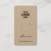 Fügen Sie Ihr Logo Ohranzeige Kraft Paper hinzu Visitenkarte (Vorderseite)