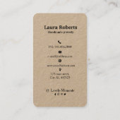 Fügen Sie Ihr Logo Ohranzeige Kraft Paper hinzu Visitenkarte (Rückseite)