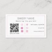 Fügen Sie Ihr Logo Pink Bakery hinzu Treuekarte (Rückseite)