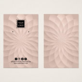 Fügen Sie Ihr Logo Pink Lotus Spirale Ohrring Disp (Vorne & Hinten)