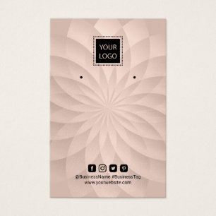 Fügen Sie Ihr Logo Pink Lotus Spirale Ohrring Disp