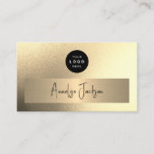 Fügen Sie Ihr Logo QR CODE Gold Glitzer Visitenkarte (Vorderseite)