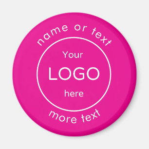 Fügen Sie Ihr Logo rot Business Unternehmen pink Magnet