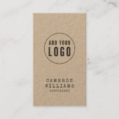Fügen Sie Ihr Logo Rustic Kraft Schreibmaschine So Visitenkarte (Vorderseite)