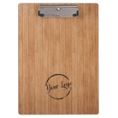 Fügen Sie Ihr Logo rustikales Stallholz hinzu Klemmbrett (Vorderseite)