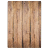 Fügen Sie Ihr Logo rustikales Stallholz hinzu Klemmbrett (Rückseite)