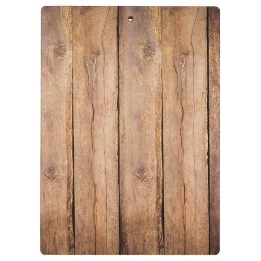 Fügen Sie Ihr Logo rustikales Stallholz hinzu Klemmbrett (Rückseite)