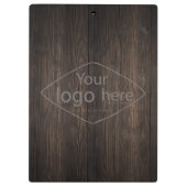 Fügen Sie Ihr Logo rustikales Stallholz hinzu Klemmbrett (Rückseite)