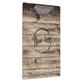 Fügen Sie Ihr Logo rustikales Stallholz hinzu Klemmbrett (Rechts)