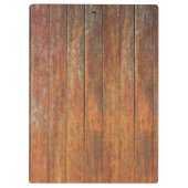 Fügen Sie Ihr Logo rustikales Stallholz hinzu Klemmbrett (Rückseite)