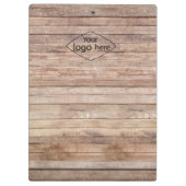 Fügen Sie Ihr Logo rustikales Stallholz hinzu Klemmbrett (Rückseite)