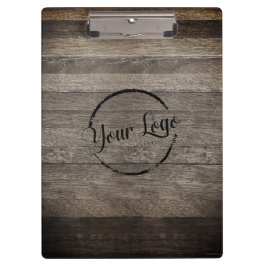 Fügen Sie Ihr Logo rustikales Stallholz hinzu Klemmbrett