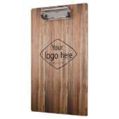 Fügen Sie Ihr Logo rustikales Stallholz hinzu Klemmbrett (Links)