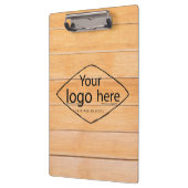Fügen Sie Ihr Logo rustikales Stallholz hinzu Klemmbrett (Links)