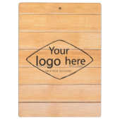 Fügen Sie Ihr Logo rustikales Stallholz hinzu Klemmbrett (Rückseite)