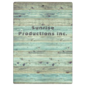 Fügen Sie Ihr Logo rustikales Stallholz hinzu Klemmbrett (Rückseite)