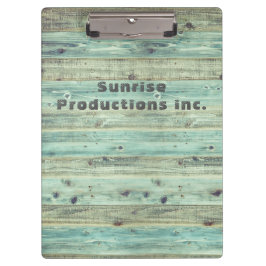 Fügen Sie Ihr Logo rustikales Stallholz hinzu Klemmbrett