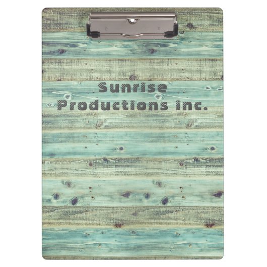 Fügen Sie Ihr Logo rustikales Stallholz hinzu Klemmbrett (Vorderseite)