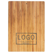 Fügen Sie Ihr Logo rustikales Stallholz hinzu Klemmbrett (Rückseite)