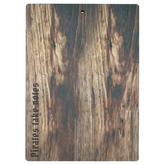 Fügen Sie Ihr Logo rustikales Stallholz hinzu Klemmbrett (Rückseite)