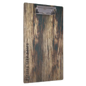 Fügen Sie Ihr Logo rustikales Stallholz hinzu Klemmbrett (Rechts)