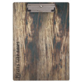 Fügen Sie Ihr Logo rustikales Stallholz hinzu Klemmbrett (Vorderseite)