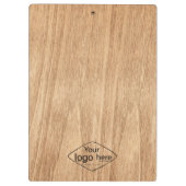 Fügen Sie Ihr Logo rustikales Stallholz hinzu Klemmbrett (Rückseite)
