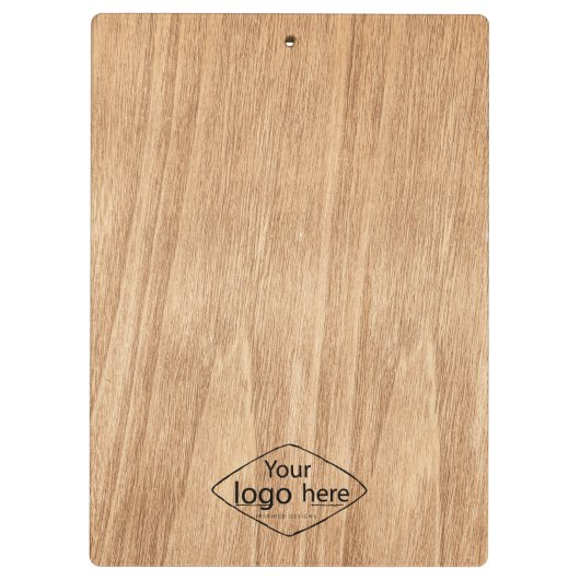 Fügen Sie Ihr Logo rustikales Stallholz hinzu Klemmbrett (Rückseite)