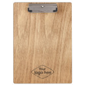 Fügen Sie Ihr Logo rustikales Stallholz hinzu Klemmbrett (Vorderseite)