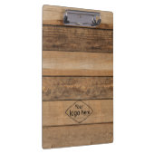 Fügen Sie Ihr Logo rustikales Stallholz hinzu Klemmbrett (Rechts)