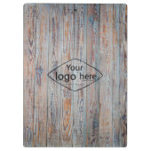 Fügen Sie Ihr Logo rustikales Stallholz hinzu Klemmbrett (Rückseite)