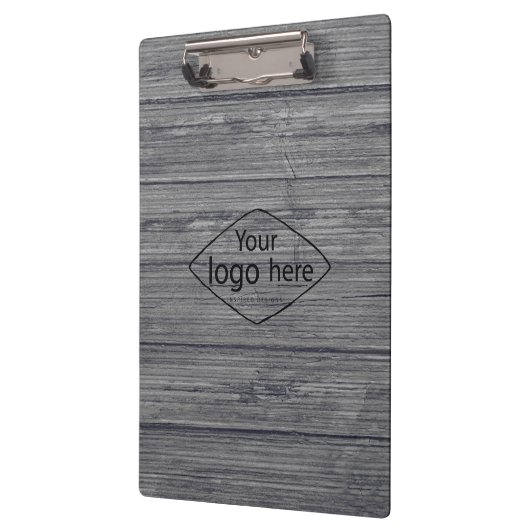 Fügen Sie Ihr Logo rustikales Stallholz hinzu Klemmbrett (Links)