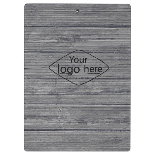 Fügen Sie Ihr Logo rustikales Stallholz hinzu Klemmbrett (Rückseite)