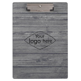 Fügen Sie Ihr Logo rustikales Stallholz hinzu Klemmbrett