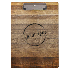 Fügen Sie Ihr Logo rustikales Stallholz hinzu Klemmbrett
