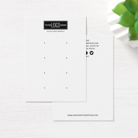 Fügen Sie Ihr Logo Schmuck 4 Loch Earring Display (Schreibtisch)