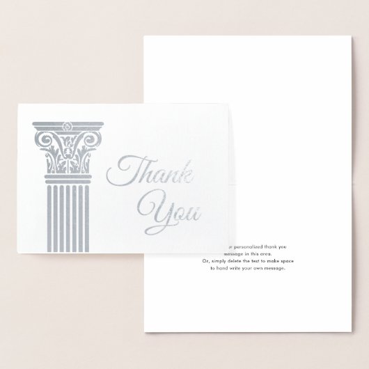 Fügen Sie Ihr Logo Silver Foil Vielen Dank Karten (Anzeige)