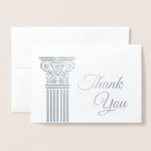 Fügen Sie Ihr Logo Silver Foil Vielen Dank Karten (Vorderseite mit Umschlag)