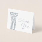Fügen Sie Ihr Logo Silver Foil Vielen Dank Karten (Vorderseite)