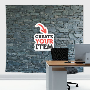 Fügen Sie Ihr Logo Stone Slates Zoom Hintergrund S Wandteppich