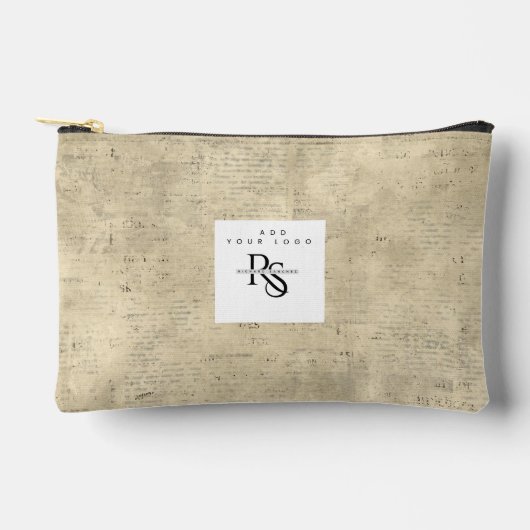 Fügen Sie Ihr Logo Trendwood Hintergrund natürlich Zubehörtasche (Vorderseite)